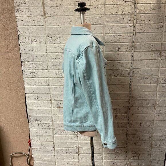 COLDWATER CREEK denim Blue Jean JACKET embroidered Stretch PM - Picture 5 of 13